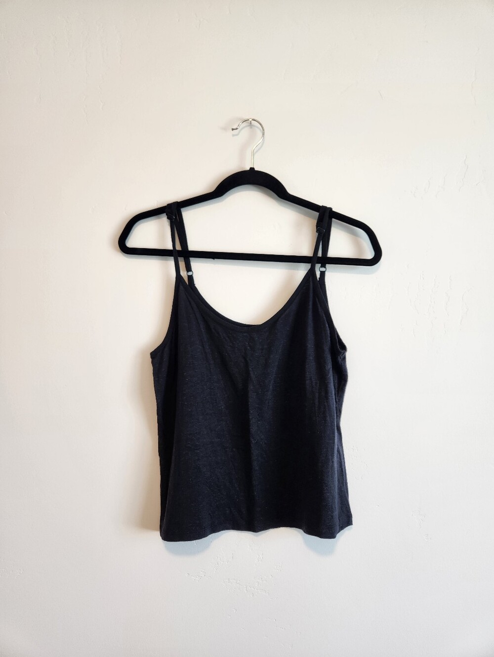 NWT Free People Black Spaghetti Strap Tank Top Size Medium
